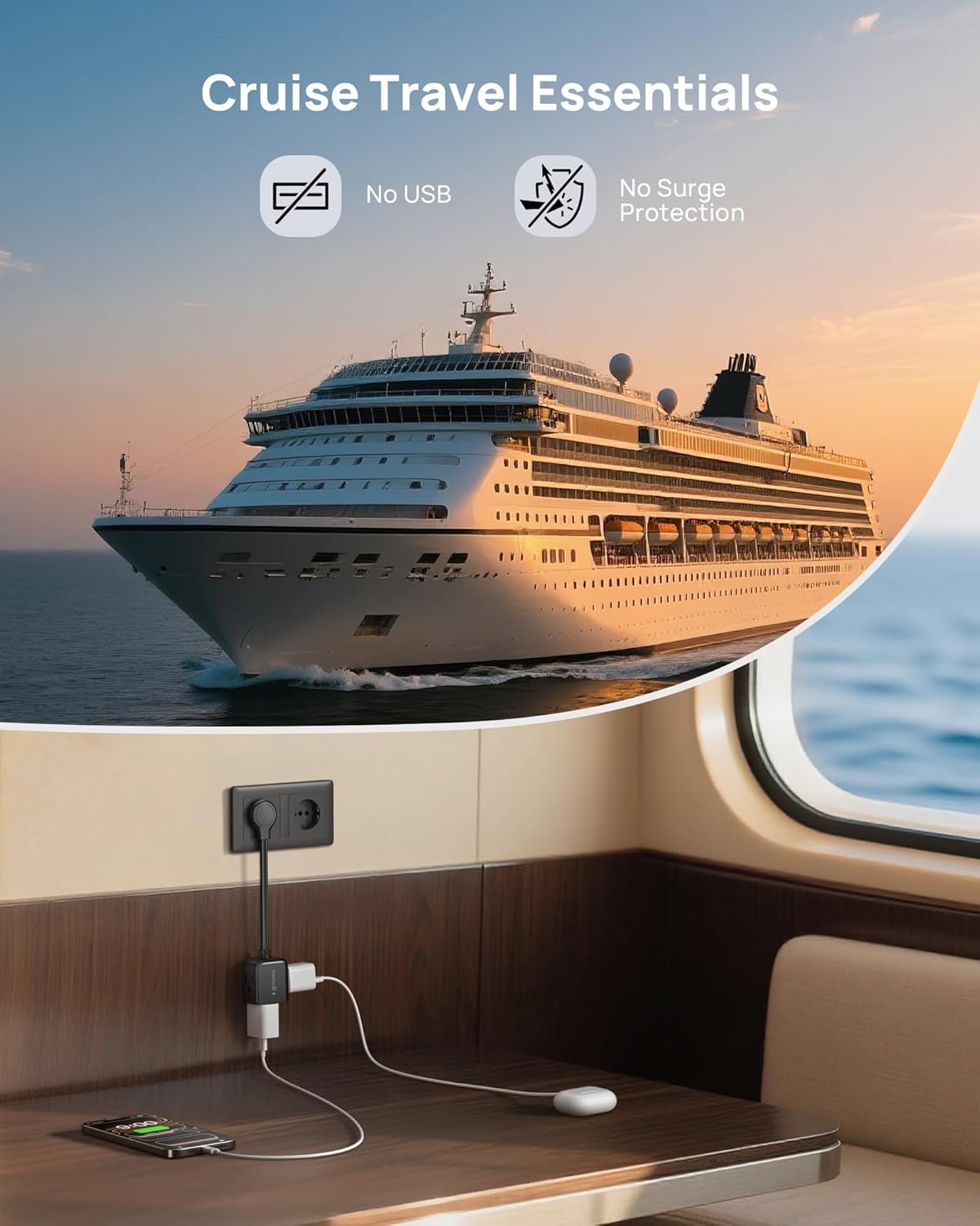 TROND Outlet Extender - Tight Spaces & Travel -7