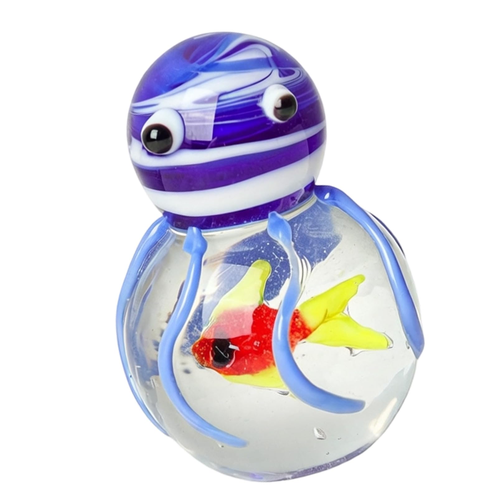 Kfwfuaee A Delicate Handpainted Fish Sculpture Glass Housewarmings Present Or Collectible For Bookshelfs Or Tabletop Lovely Desktop Decoration