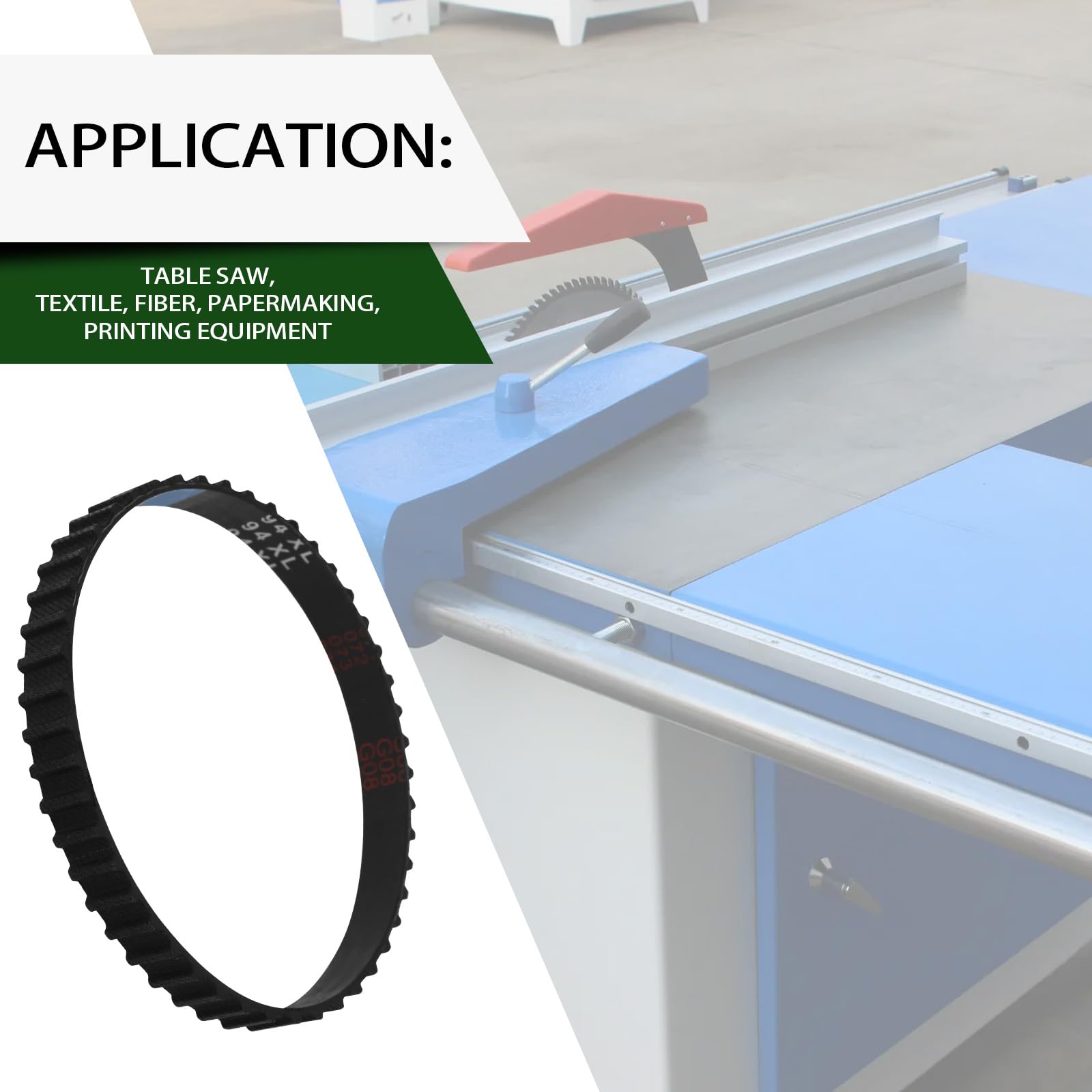 OTOTEC Cinghia dentata sincrona 94XL, in gomma, a 47 denti, 238,76 mm, compatibile con sega da tavolo Proxxon, 2 pezzi