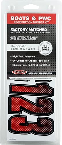 Miniatura 6 de Kit de registro número de fábrica, color azul y negro de Hardline Products, RojoNegro