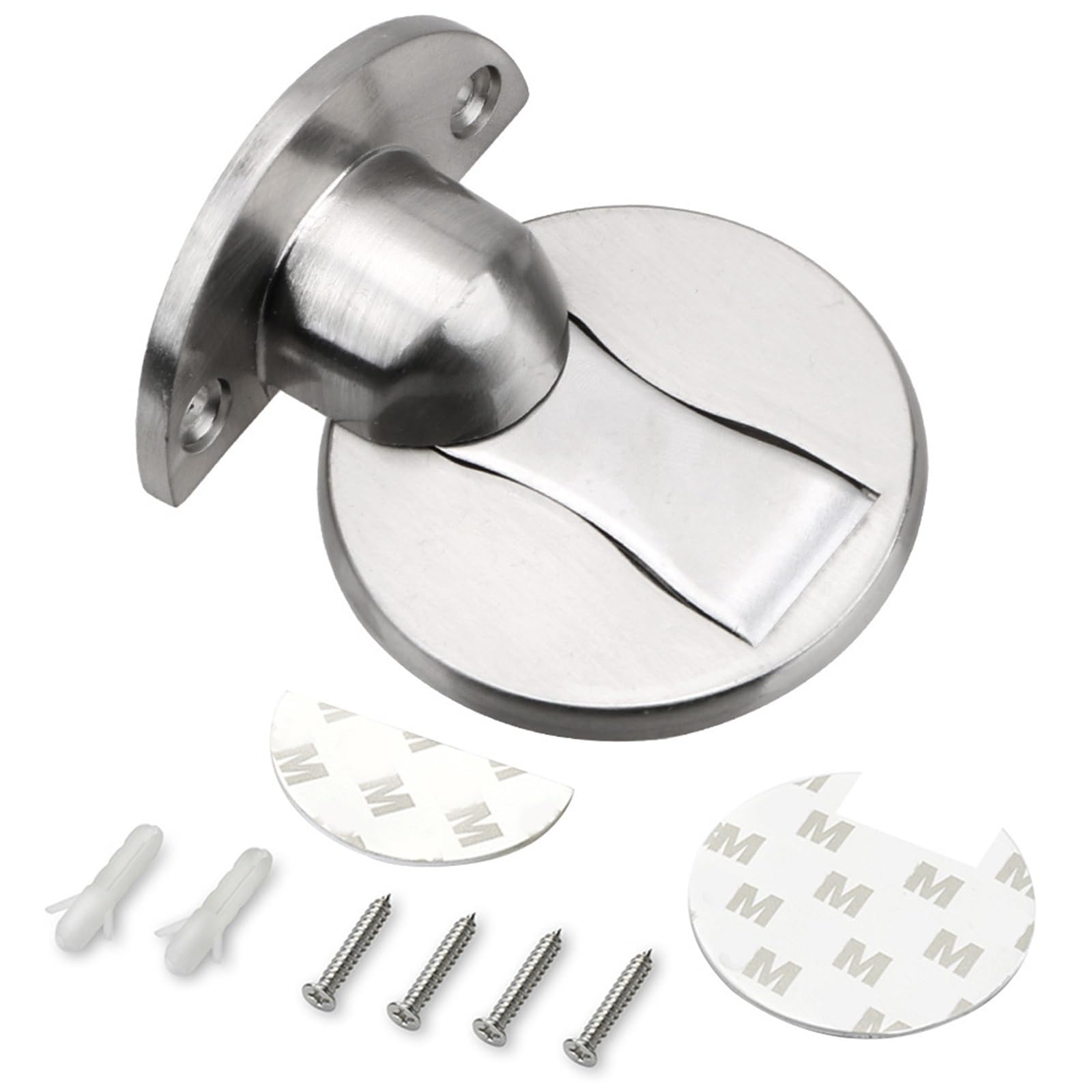 Iopklytf Silver Door Stopper Magnetic 304 Stainless Steel Door Stopper