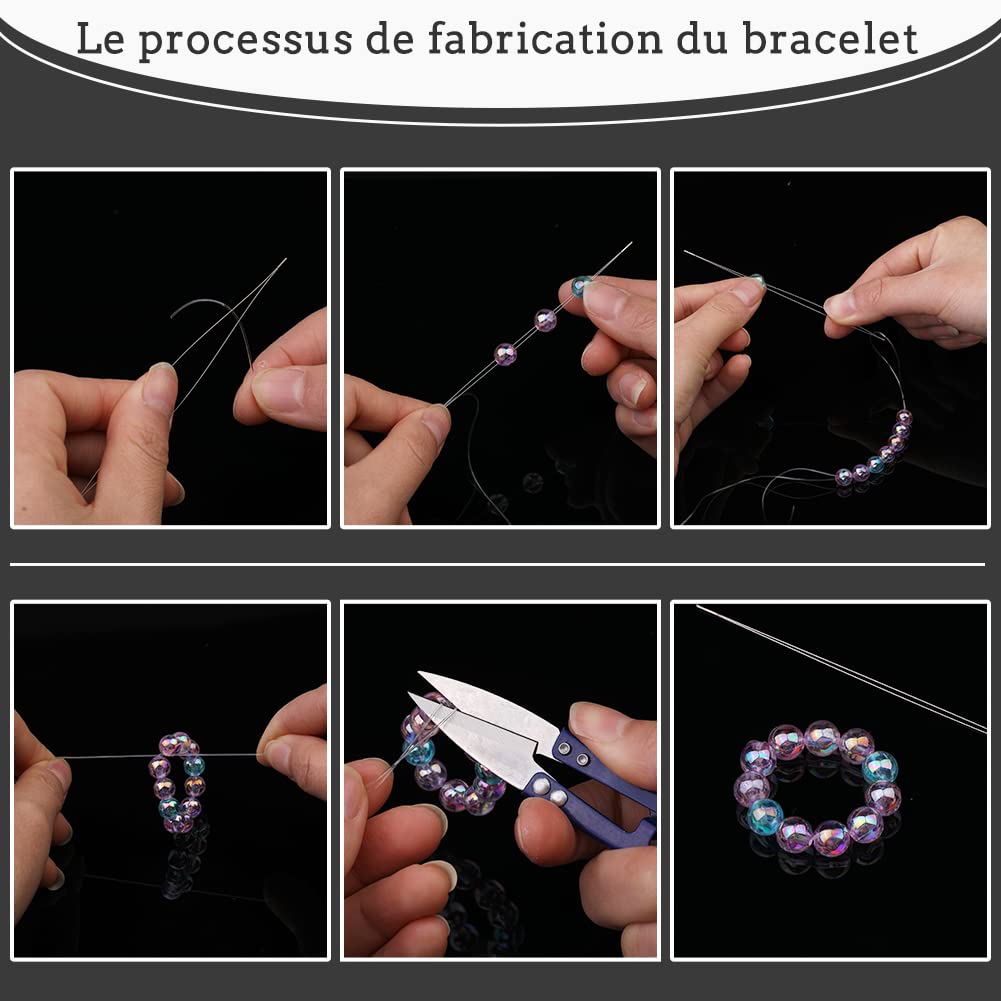 Lot De 100 Aiguilles à Perles, 75 Aiguilles Longues Et Droites, 18 Aiguilles à Gros Yeux Avec