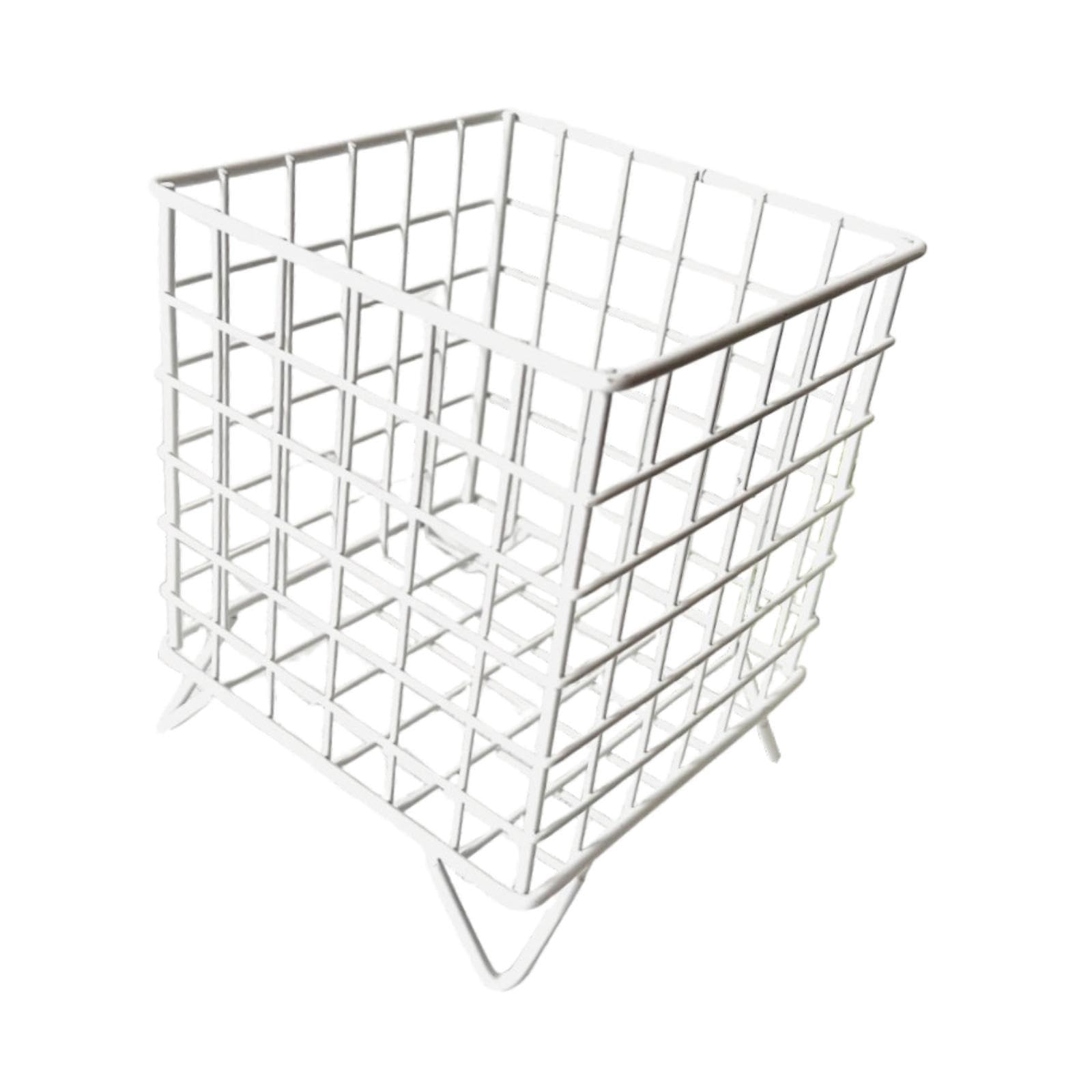 BNF® Iron Storage Basket Desk Organizer for Bathroom Office Supplies Vanity Table White|Home & Garden |Household Supplies & Cleaning|Home Organization|Storage Boxes