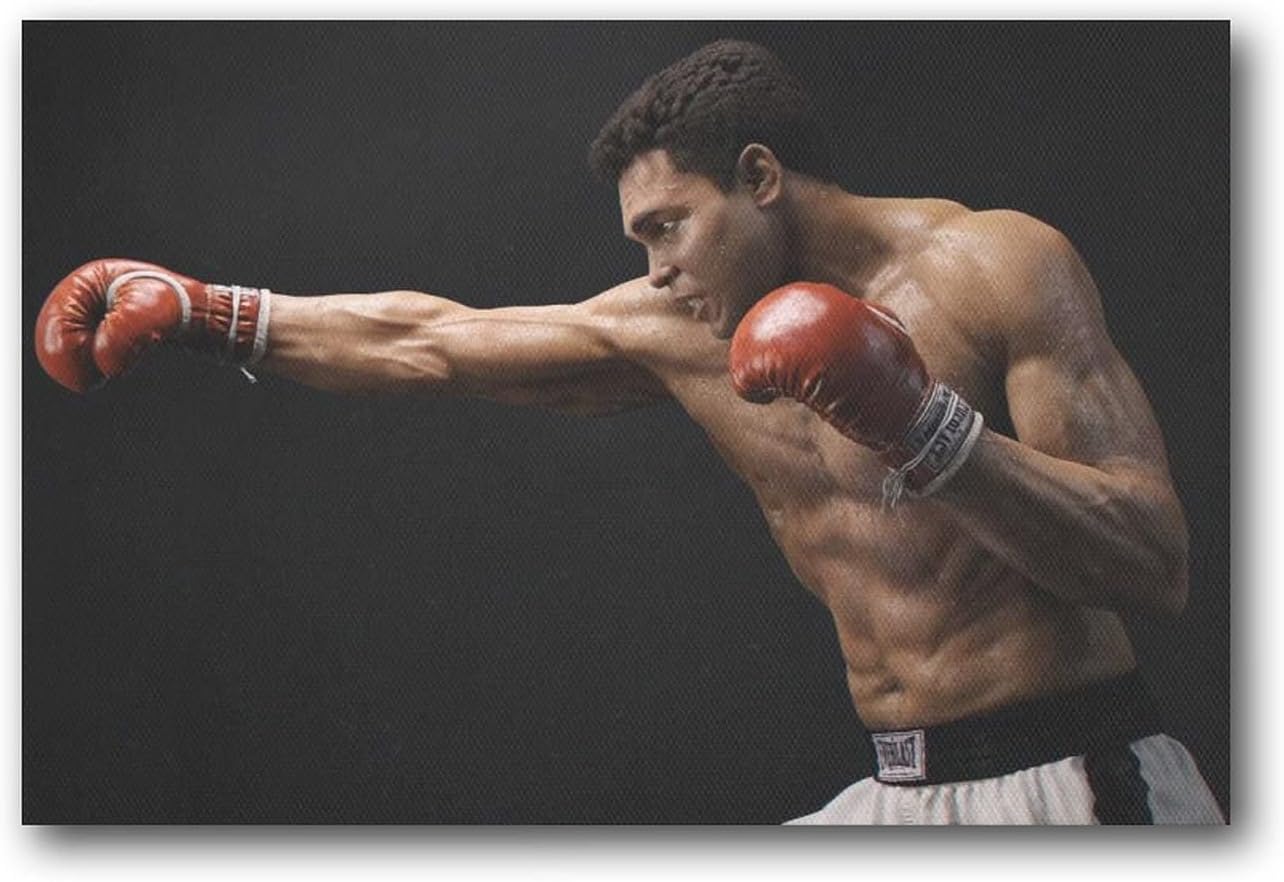Amazon|Muhammad Ali モハメド・アリ アートパネル 涼しいです ポスター 写真 ボクシング 壁の絵 筋肉 壁飾り 印刷 ...