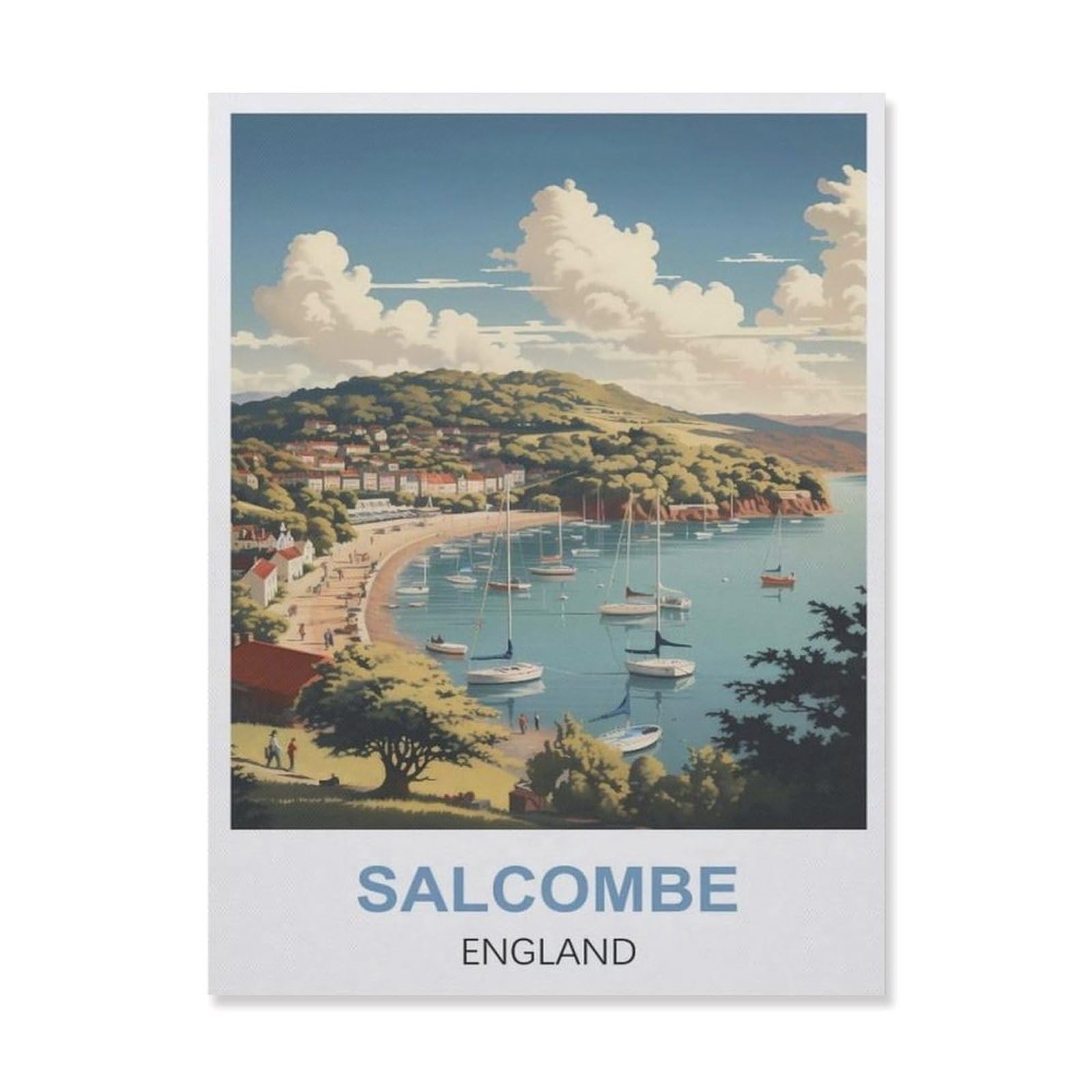 Tin Sign，Salcombe England(15x30cm）