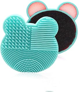 1pc Silicone Makeup Brush Cleansing Mat Wet Dry Double Use Brush Cleaner Bear Shaped Comestic Brush Washing Tool Women Girl Beauty Tool