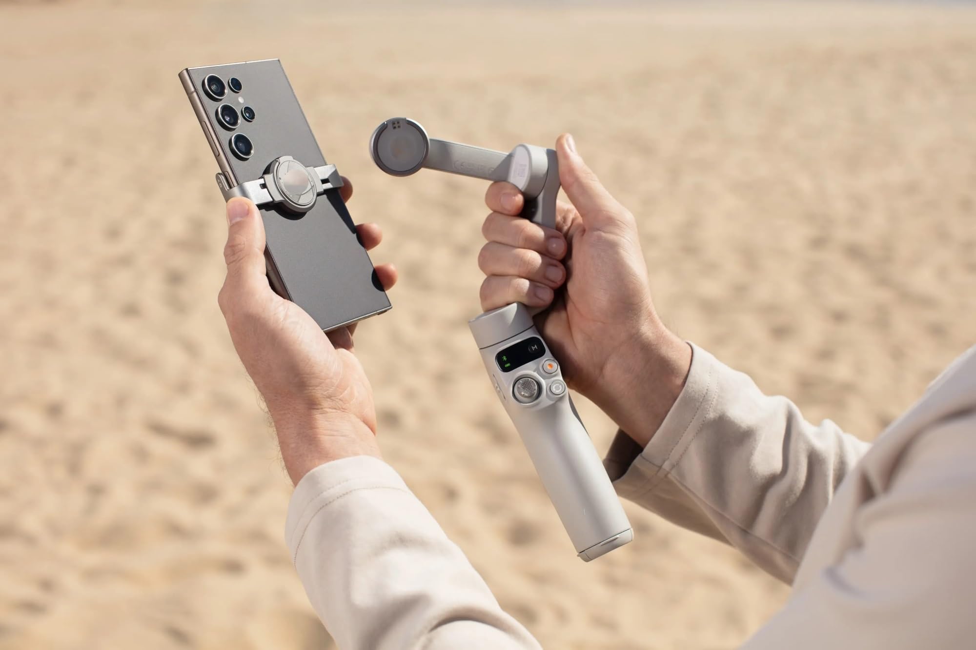 Drone， Compatibile con DJI Osmo Mobile 6/SE/OM 5/4/4 SE Gimbal stabilizzatore portatile OM Morsetto magnetico for telefono 4/3 Clip di collegamento rapido e facile Accessorio(OM 7 Phone Clamp)