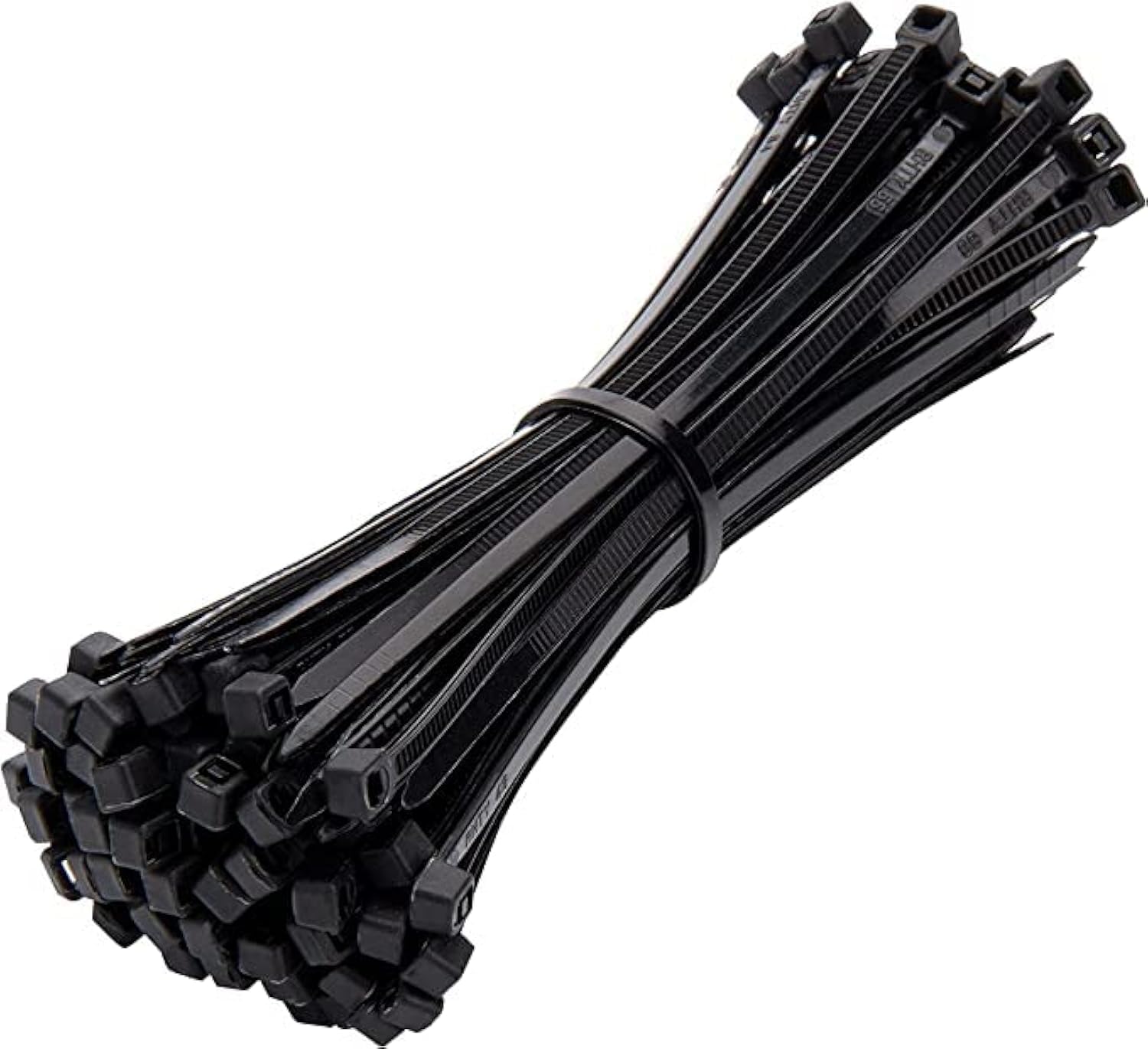 Aan Black Cable Ties, 300Mm X 3.6Mm, Pack Of 100, 12" Premium Nylon Zip Ties Multi-Purpose Plastic Tie Wraps Secure Self-Locking Mechanism For Home, Garden, Office And Diy By