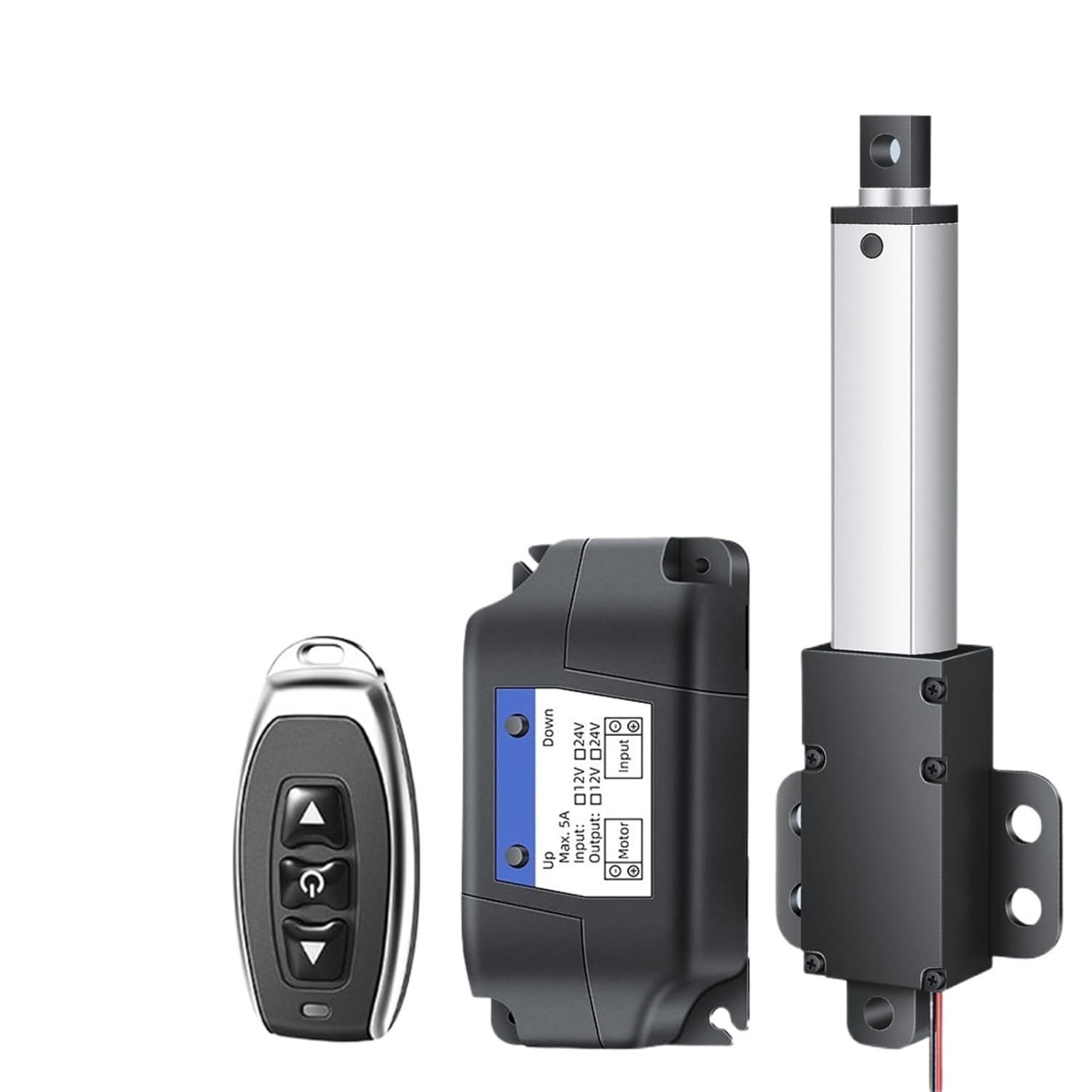 Mini Telescopic Linear Actuator Small Micro 6V/12V/24VDC Electric reciprocating Lifting Linear Actuator Stroke Range 10-200mm(24V with Controller,30MM Stroke_30MM PER S 20N)