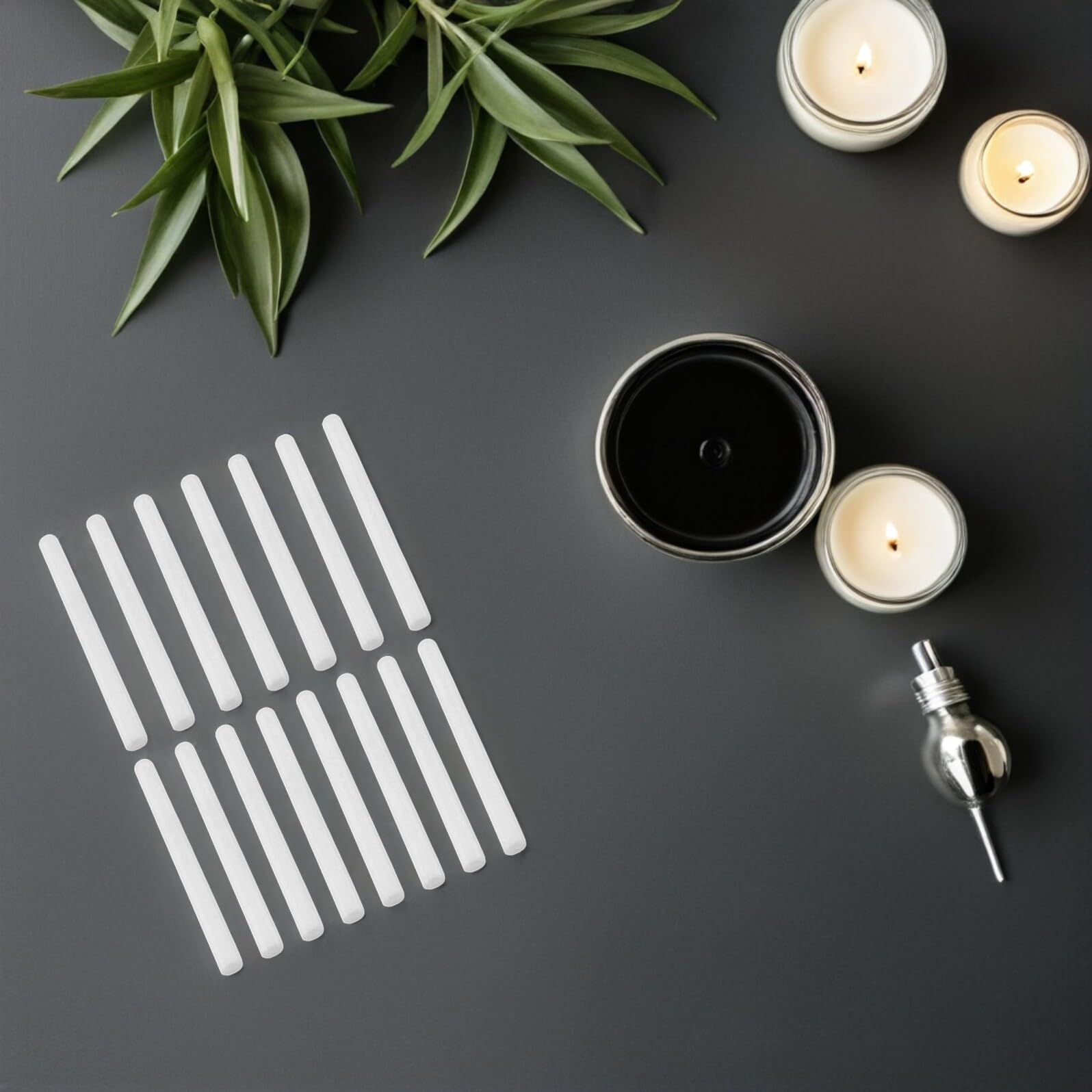 15 Bastoncillos de Algodón Rápida Absorción y Distribución de Olor Color Blanco para Difusor de Aroma Ideales para Cocina y Oficina