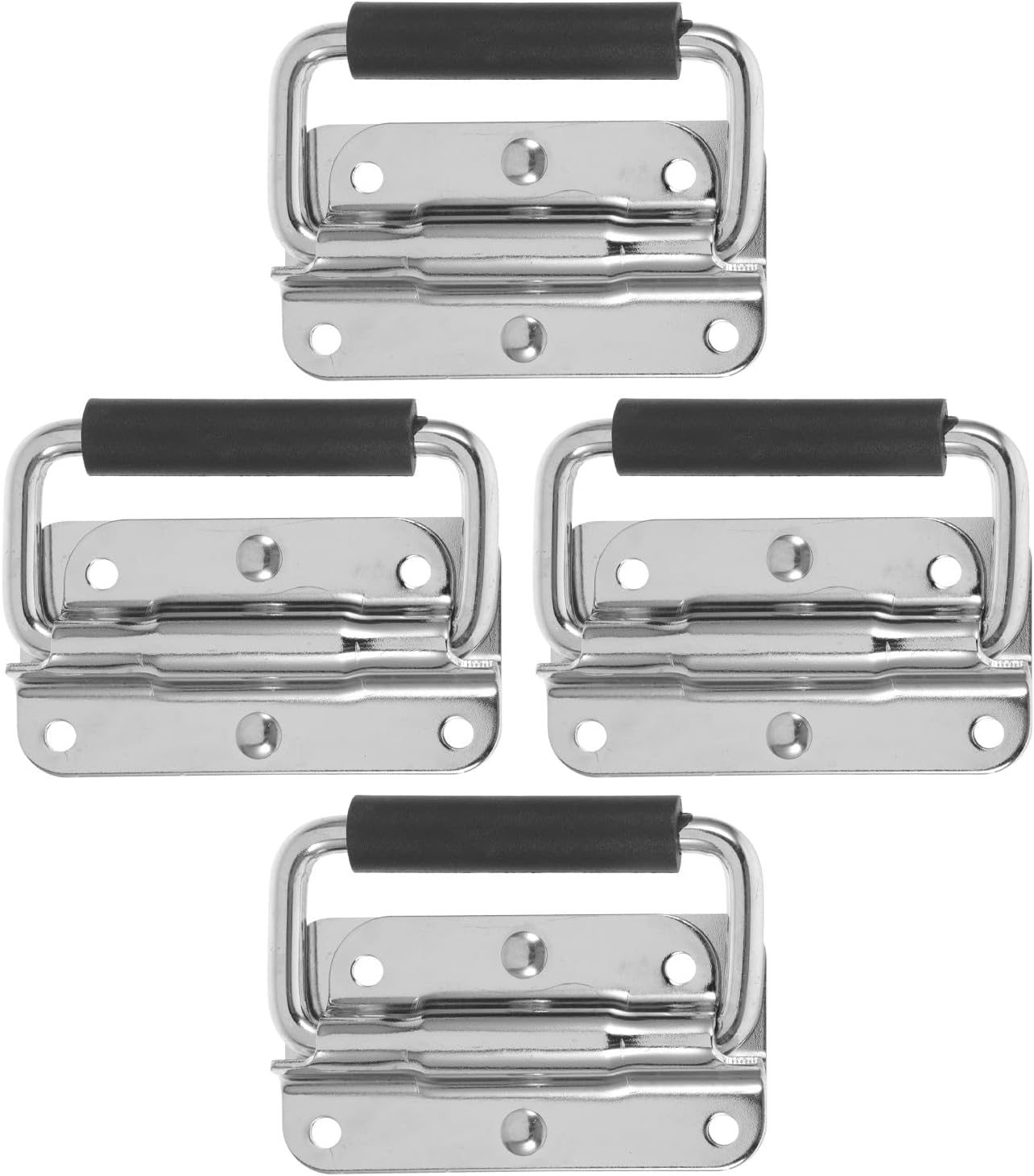 Heavy Duty Iron Case Handles 4pcs 104Mm Replaceable Luggage and Tool Chest Pull Handles for Industrial Equipment and Container Boxes