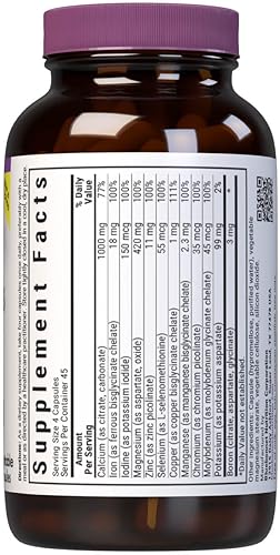 Miniatura 5 de BlueBonnet Multi Minerals Plus Boro Cápsulas Vegetarianas, 90 unidades (743715002104)