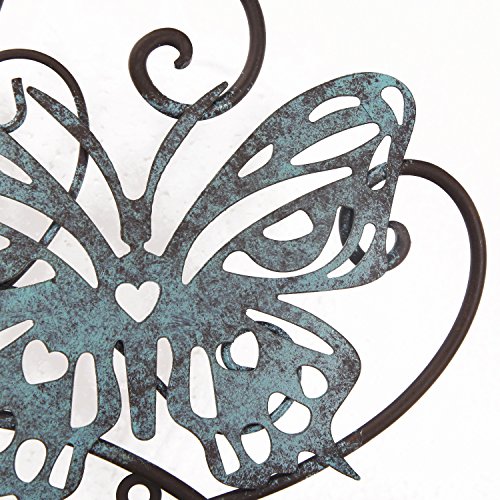 Asense Home Decorative Fabric Metal Butterfly Wall Decor