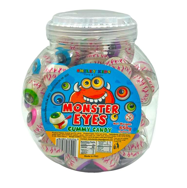 Gummy Candy Vitro, 650g (50pz) (Monster Eyes)