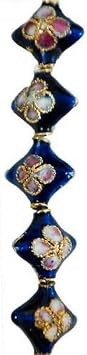 Expo International 12mm x 12mm Cloisonne Beads Pack of 14 | Blue Multi