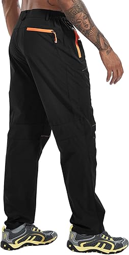 Miniatura 8 de TBMPOY - Pantalones de senderismo de trabajo para hombre, ligeros, impermeables, de secado rápido, pantalones de montaña para pesca y camping