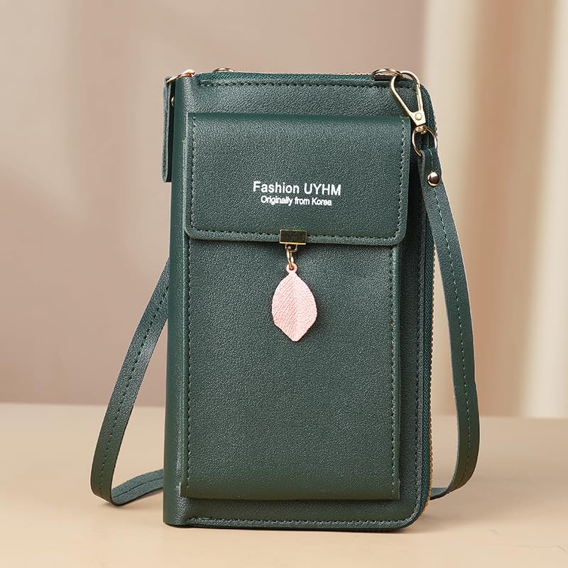 Small Crossbody Bag Cell Phone Purse Wallet PU Card Clutch Handbag for Women with Credit Card Slots for Women