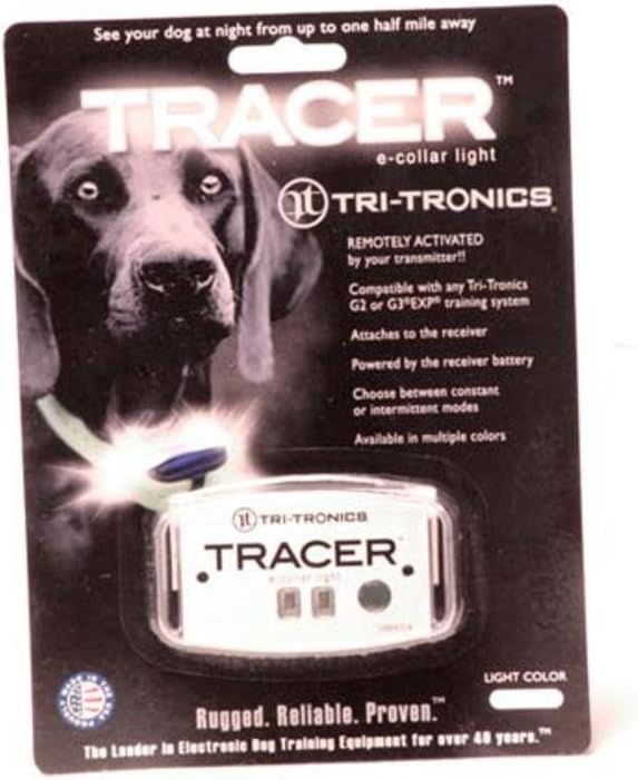 TriTronics Tracer ECollar Light White Pet Training Collars Pet Supplies