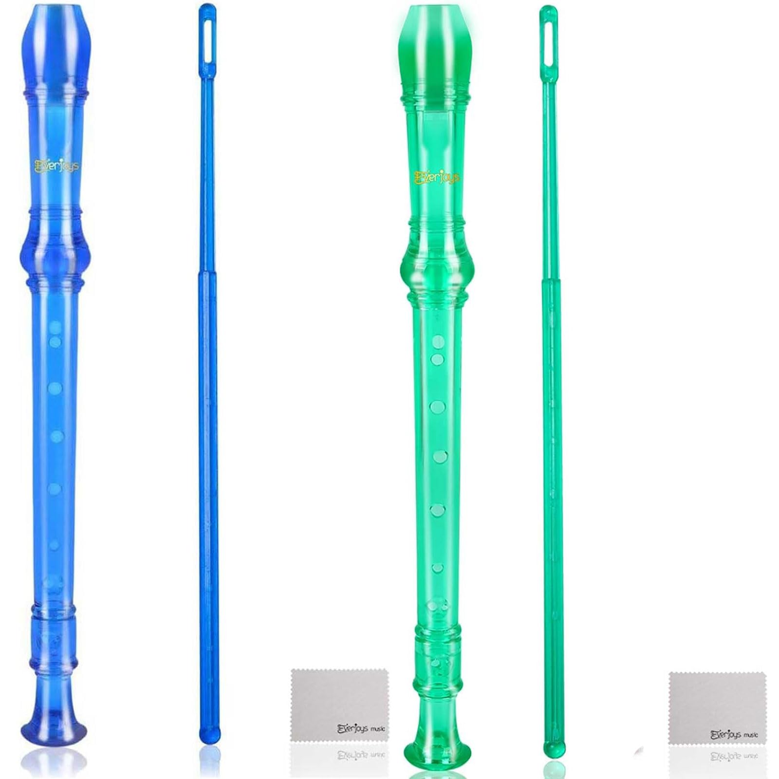 Amazon | ソプラノリコーダー ドイツ式Cキー 8穴フルート着脱式 3本