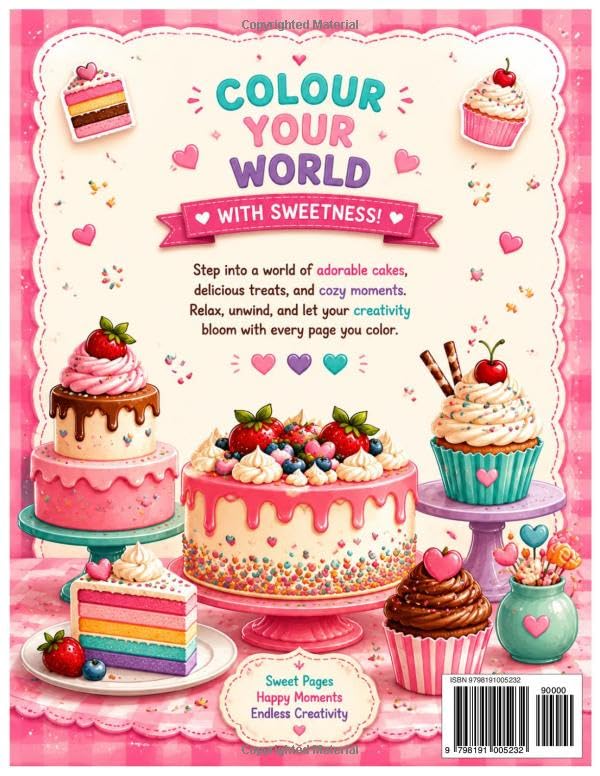 Luxury Cake Designs Coloring Book: Elegant Cake Illustrations for Adults, Teens & Dessert Lovers: A Relaxing Collection of Beautiful Tiered Cakes, ... Relief (Cozy Objects Coloring Collection) image 3