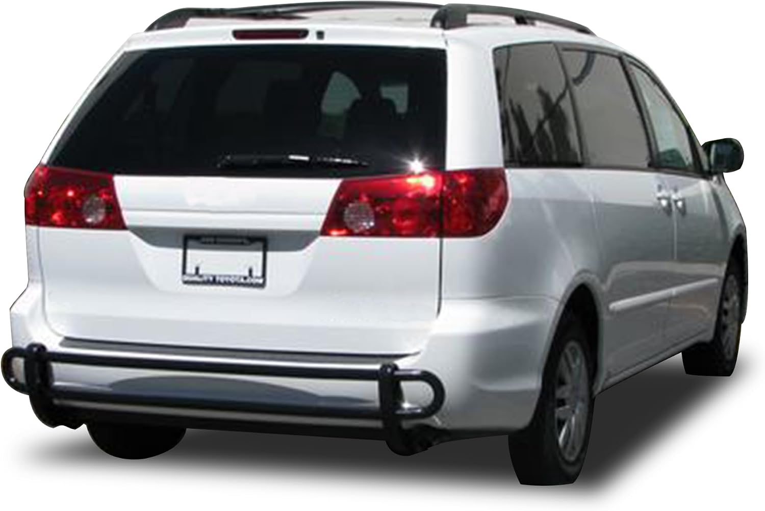 Black Horse Rear Bumper Guard Double Tube Black Compatible with 2004-2023 Toyota Sienna-8TY918A