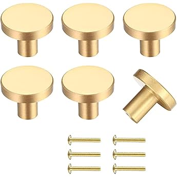 Realure Pack of 10 Cabinet Knobs 20 x 25 mm Round Cabinet Knobs