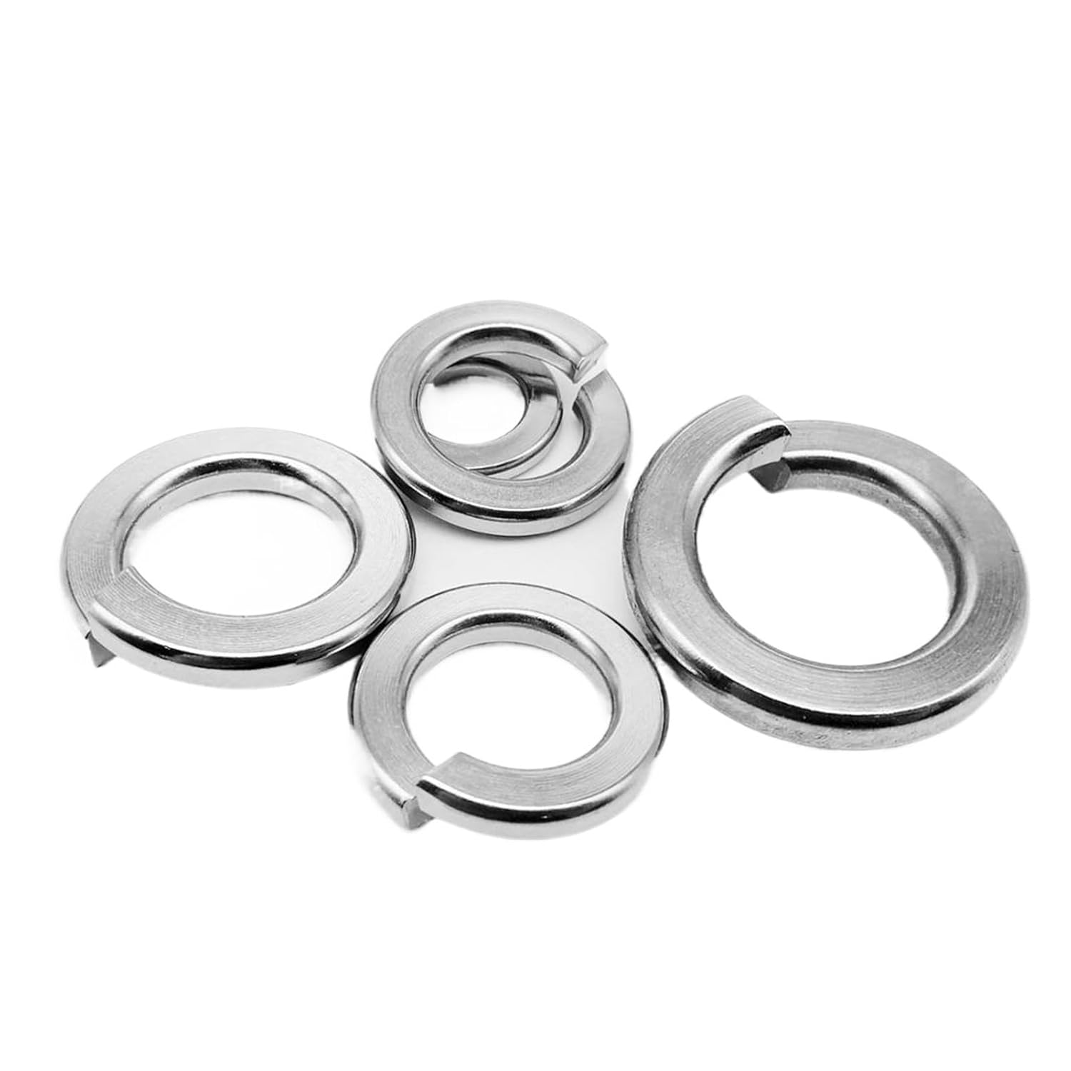 Washer, Lock Washer, 10/50/100pc 2# 4# 6# 8# 10# 12# 1/4 5/16 3/8 7/16 1/2 Stainless Steel Spring Washer Split Lock Elastic Gasket