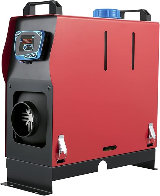 FlowerW 12V 5KWDiesel Heater Diesel Air Heater with remote control and Silencer, Parking Heater with LCD Switch, 5KW All in One Diesel Fuel Heater with Single Air Outlets