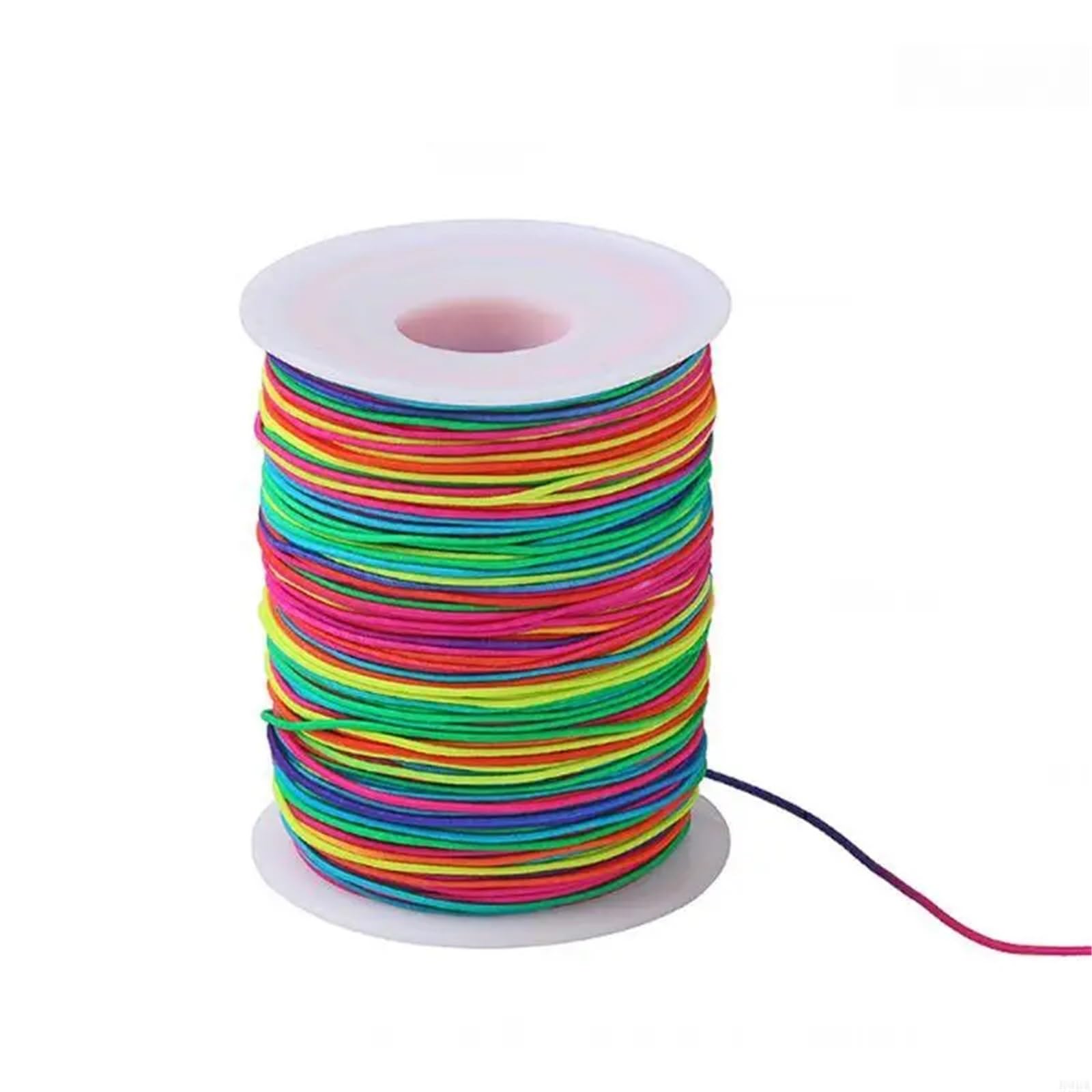 Elastic String for Bracelets 4Roll for Rainbow Colourful Cord 1mm Thread Stretch Craft for Beading Braiding DIY Jewelry 100m/Roll Making Sewing Necklace