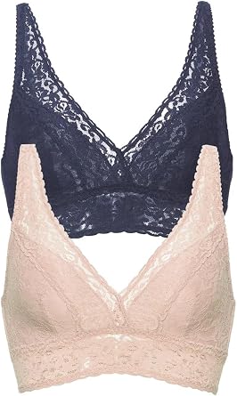 Felina Womens 2 Pack Lightweight Signature Stretch Lace Bralette