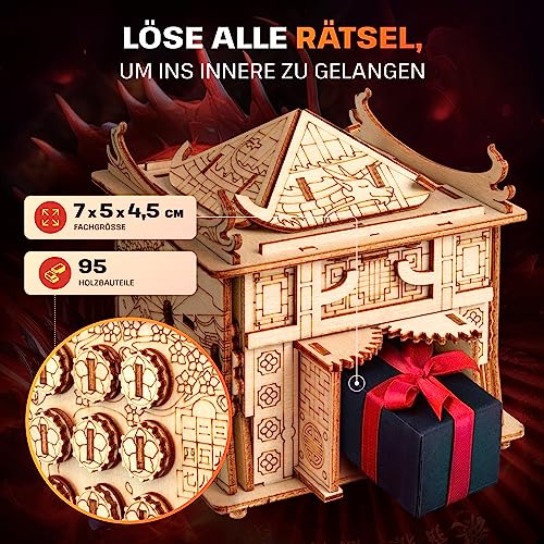 ESC Welt House of Dragon - Escape Room Spiel - Geschenke für Männer und Frauen - 3D Puzzle Box Spiele aus Holz für Erwachsene und Kinder… – Ansicht 3