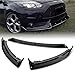 EPARTS 3 Pieces Style Front Bumper Lip Spoiler Splitter Chin Side Body Kit Trim Protection Compatible with 2012-2014 Ford Focus ST Hatchback Models Only (Painted Black)