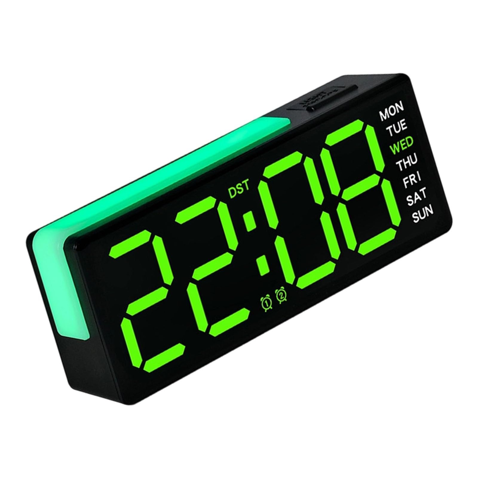 ZEPFJHE LED Digital Alarm Clock Electric Desk with Snooze Date Loud Day of Week Temperature for Living Room Bedroom Digital