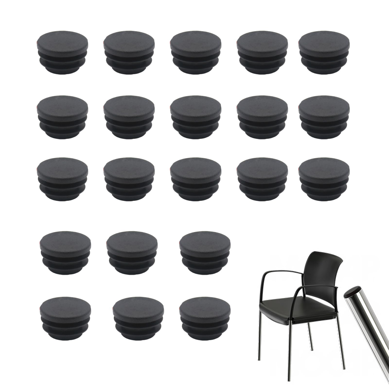 Tappi Per Gambe Di Sedia 16 Mm - 16 Pezzi In Plastica, Antiscivolo E Antirumore - Foto 7