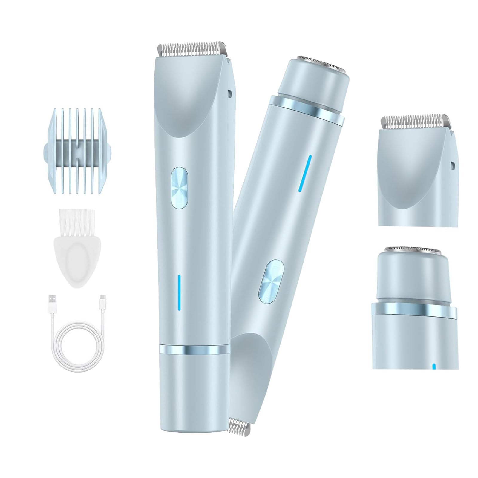 Bikini Trimmer for Women 2 in 1 Painless Electric Razors for Women