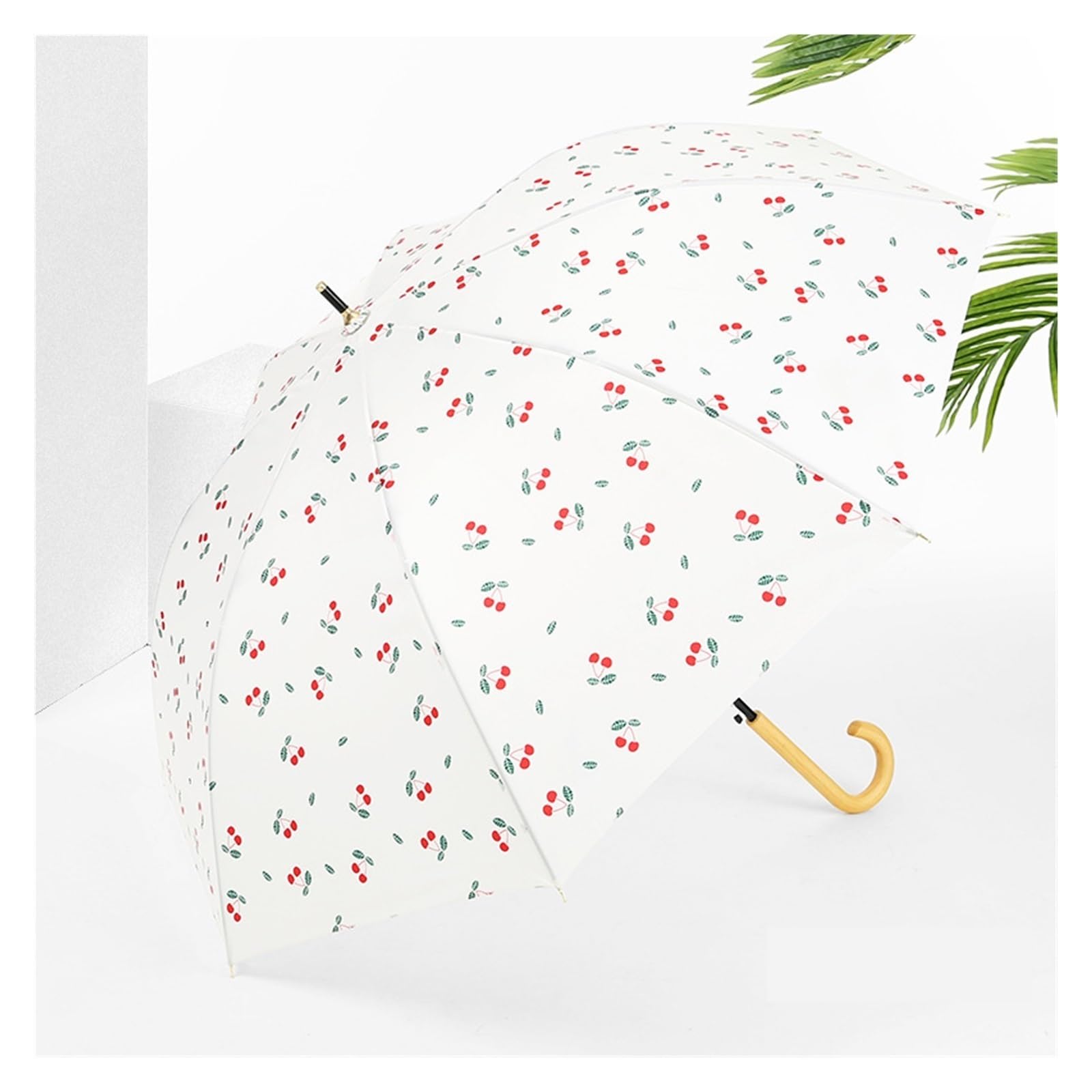 Parapluie Parapluie Droit, Parapluie à Long Manche, Parapluie Simple à Manche en Bois créatif de Couleur Unie, Parapluie rétro for Hommes et Femmes Umbrella(C)