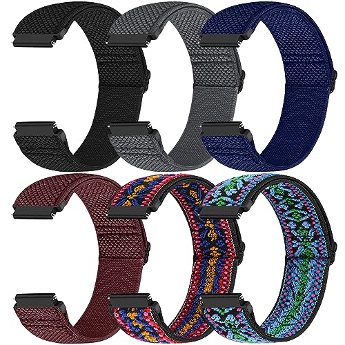 Runostrich 22mm Elastic Band Compatible with Samsung Galaxy Watch 3 45mm/Galaxy Watch 46mm/Gear S3 Frontier/Classic/Garmin Venu 3/Venu 2/Vivoactive 4 Quick Release Nylon Sport Straps Women Men