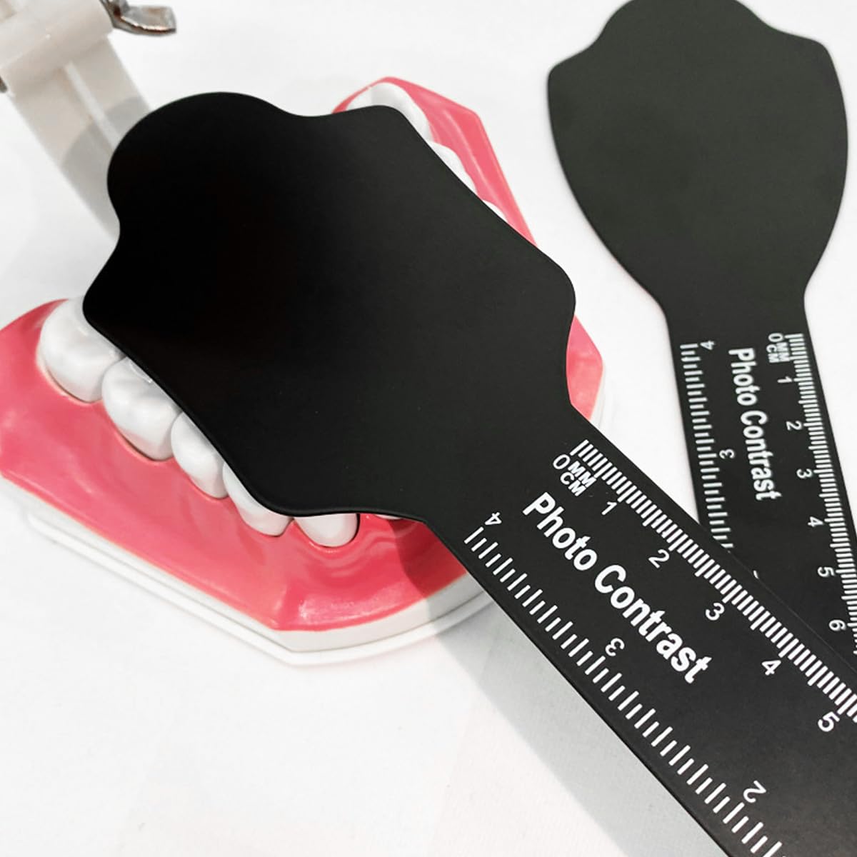 Sarini 2-teiliges Dentalfoto-Kontrastbrett mit schwarzem Hintergrund, Dentalfoto, vollständig autoklavierbar, Dental-Oralkontrastbrett, Zahnpflege-Kits
