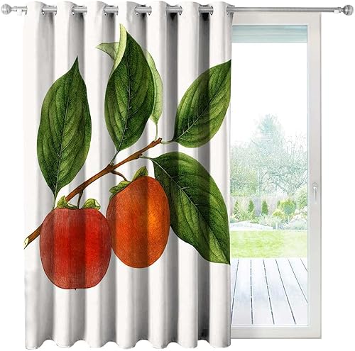 Cortinas opacas vintage de plantas, cortinas opacas estilo bohemio, 1 panel, 47 pulgadas de ancho x 47 pulgadas de alto