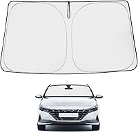 Vista 225 de Proadsy 2025 - Parasol para parabrisas actualizado con ajuste personalizado para Nissan Rogue 2014-2020, protector plegable de 4 capas