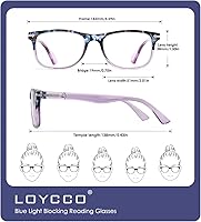 Vista 27 de 1/2/4/5 Pack Computer Reading Glasses Blue Light Blocking Readers Spring Hinge for Women Men