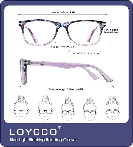 Miniatura 27 de 1/2/4/5 Pack Computer Reading Glasses Blue Light Blocking Readers Spring Hinge for Women Men