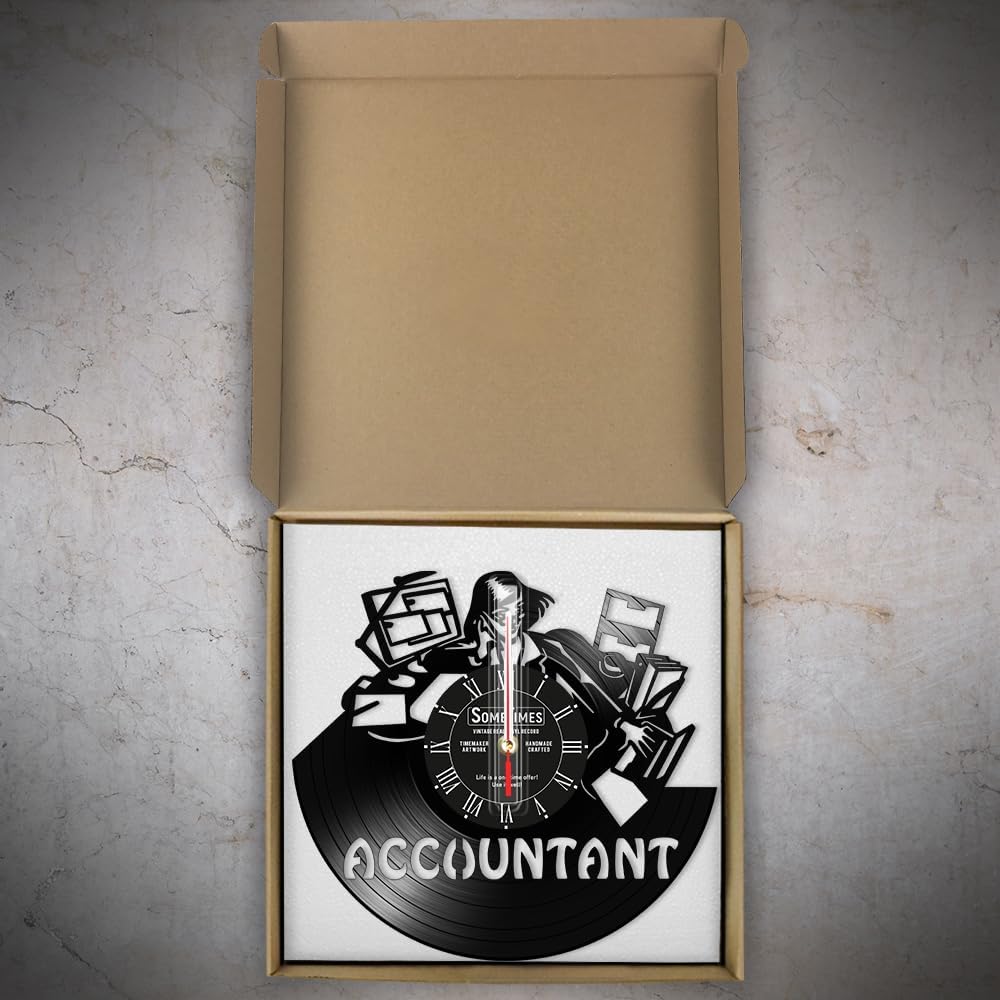 The Geeky Days Accountant Wall Clock Custom Name, Tax Season Wall Clock Silent Movement Battery Operated Wall Watch Clock Home Office Accounting Gifts for Accounting Graduation CPA CFO Coworker 12''