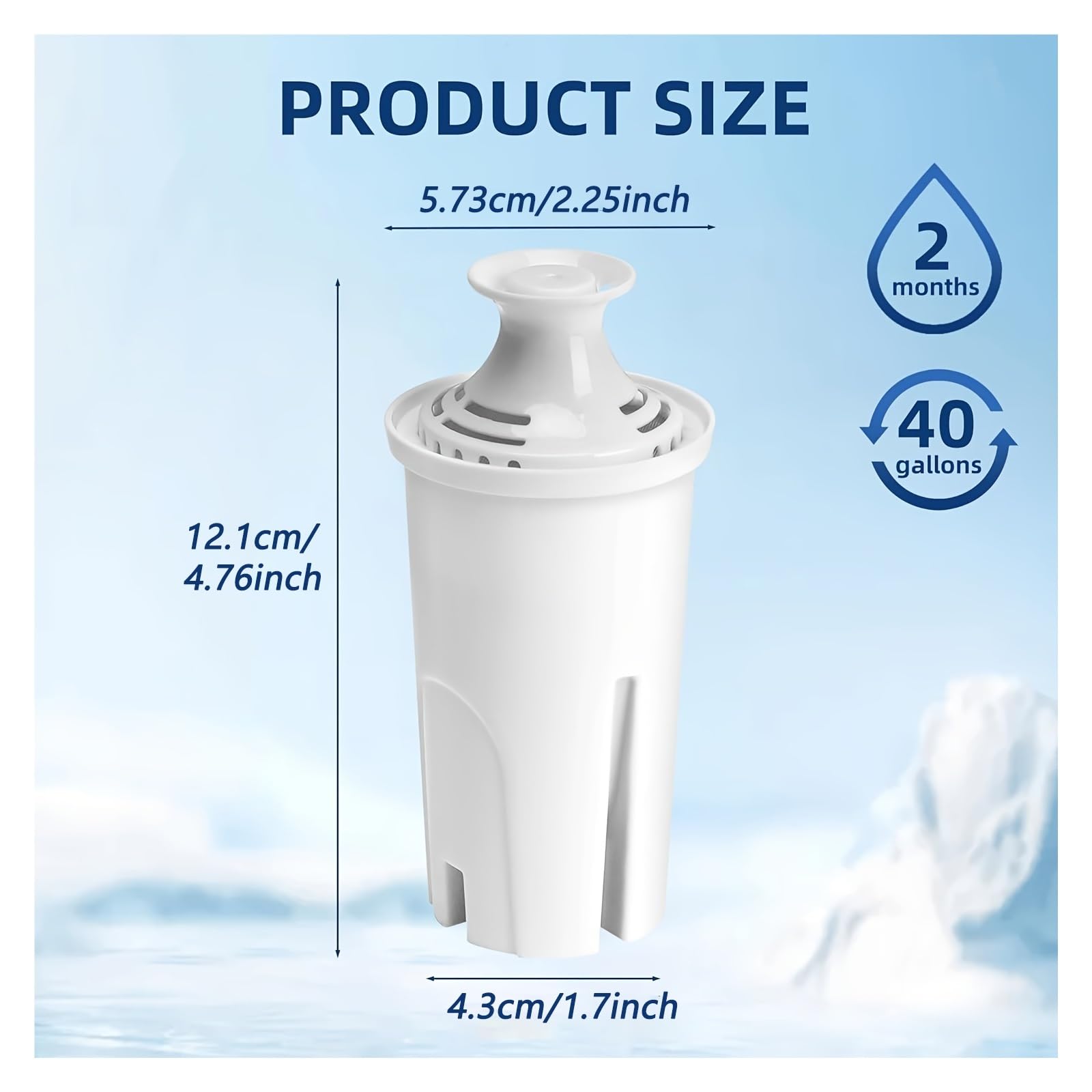Reemplazo de filtro de agua, Compatible con Brita,