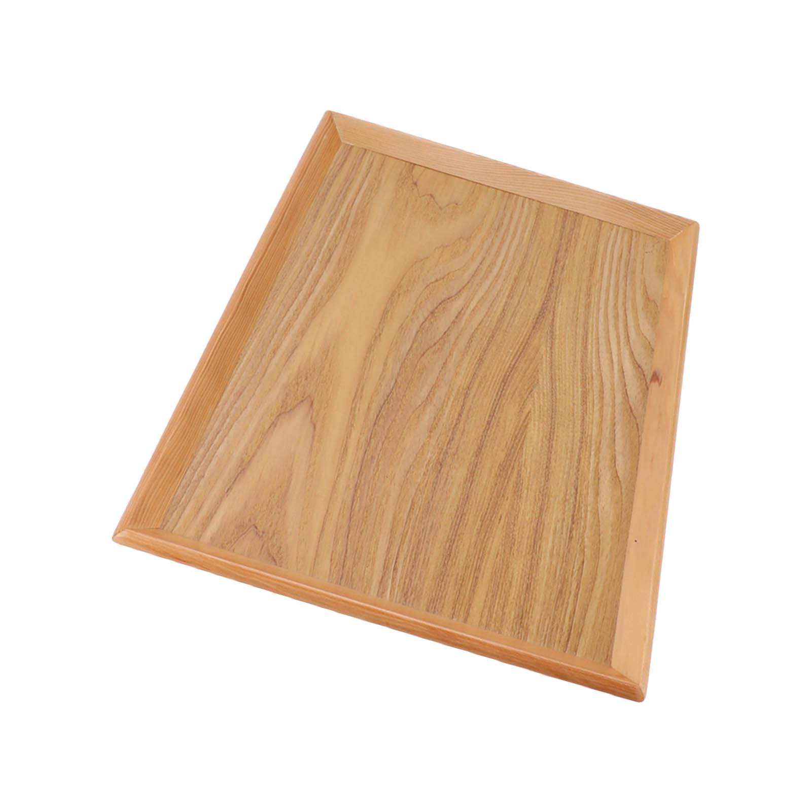 Vassoio rettangolare in legno Vassoio da portata multifunzionale spesso e durevole per cibo Pizza Raccolta di frutta Picnic all'aperto domestica Ufficio Legno composito 21,2 once (40*30,5 cm)