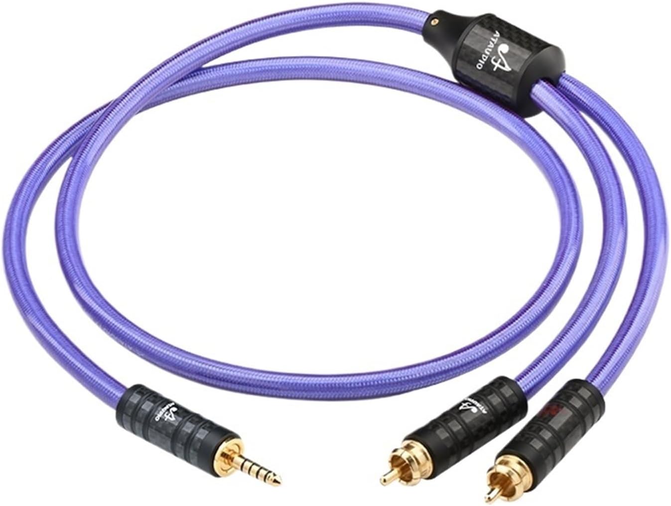 HiFi OCC Silver-Plated 4.4mm to 2RCA Balance Audio Cable High Grade 4.4mm/2.5mm to Y Splitter 2RCA Cable for Amplifier Speaker(0.75m)