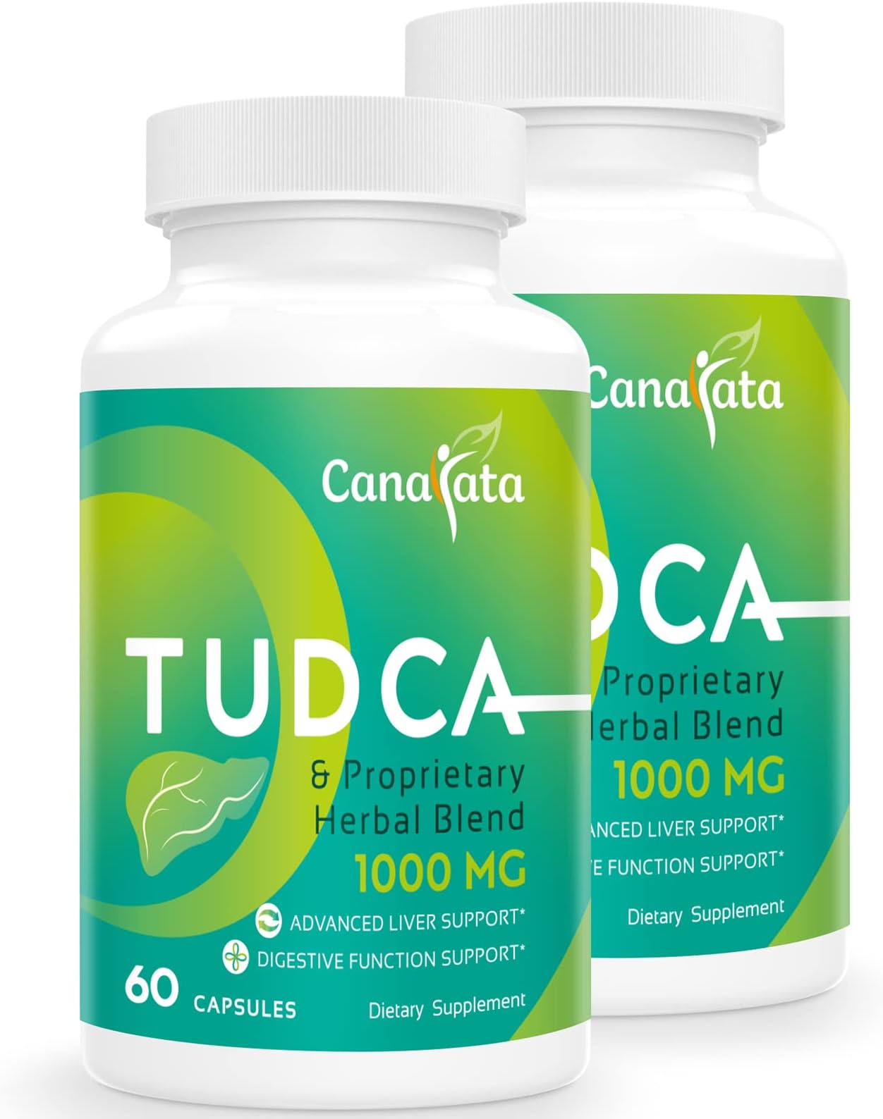 TUDCA Liver Support Supplements 1000mg - 120 Vegan Capsules,TUDCA Bile Salts with Milk Thistle Herbal Blend Formula for Cleanse Detox & Repair