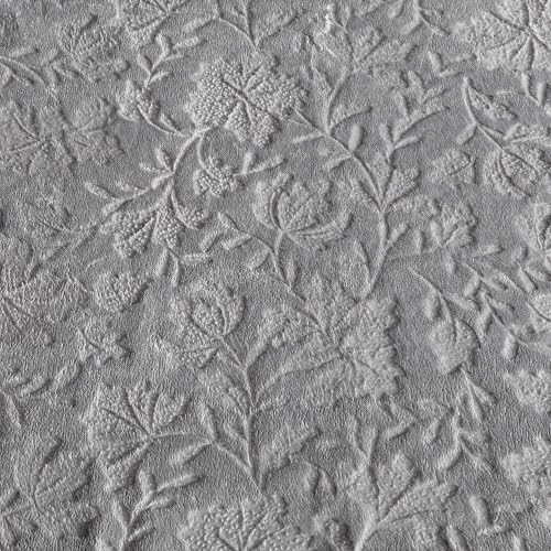 Image of Eddie Bauer - Throw Blanket, Ultra-Soft & Embossed Plush Bedding, Blanket for Couch & Bed (Woodblock Floral Grey, 50 inch x 70 inch)