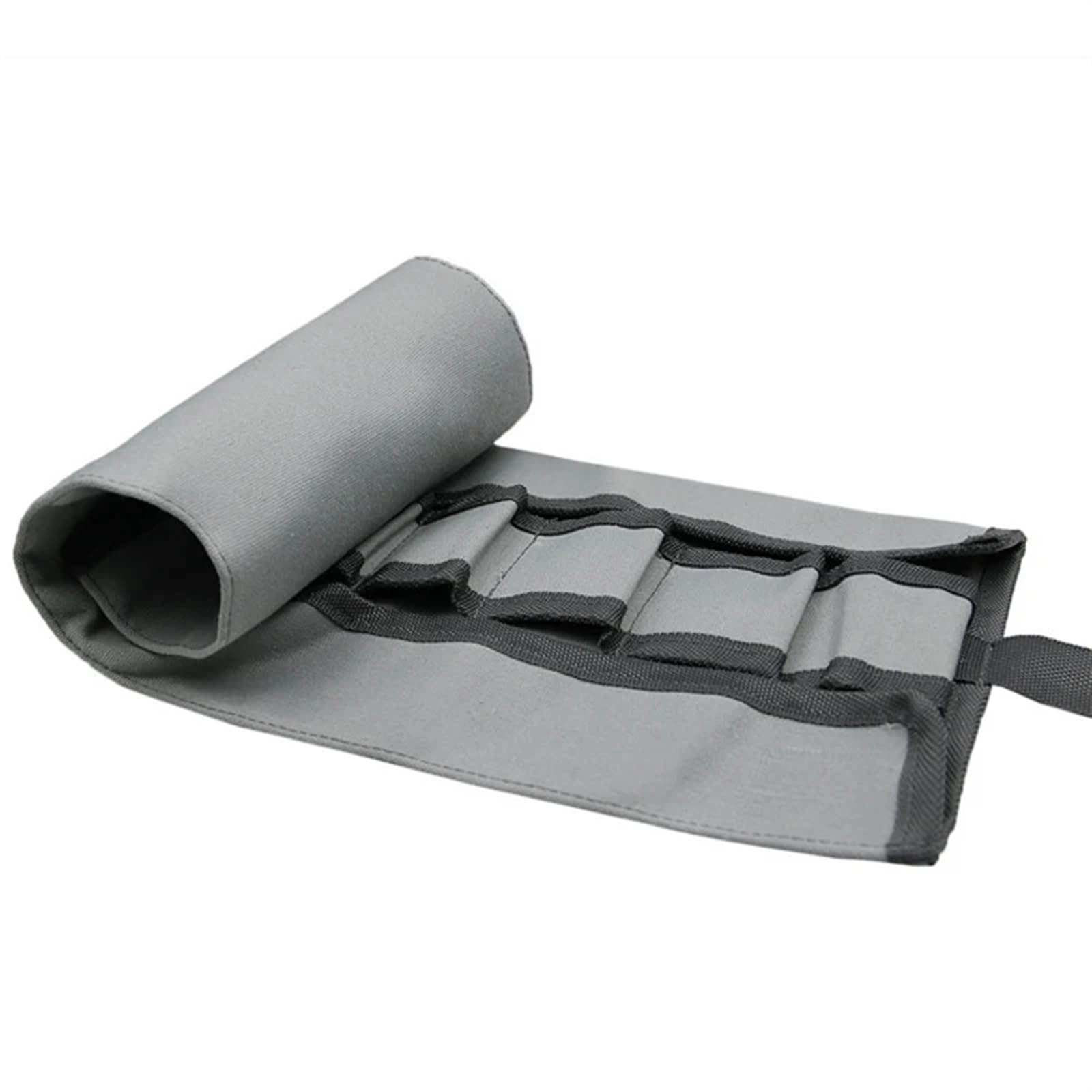 Bolsa enrollable para herramientas de jardín Bonsai, alicates lona(Gray)