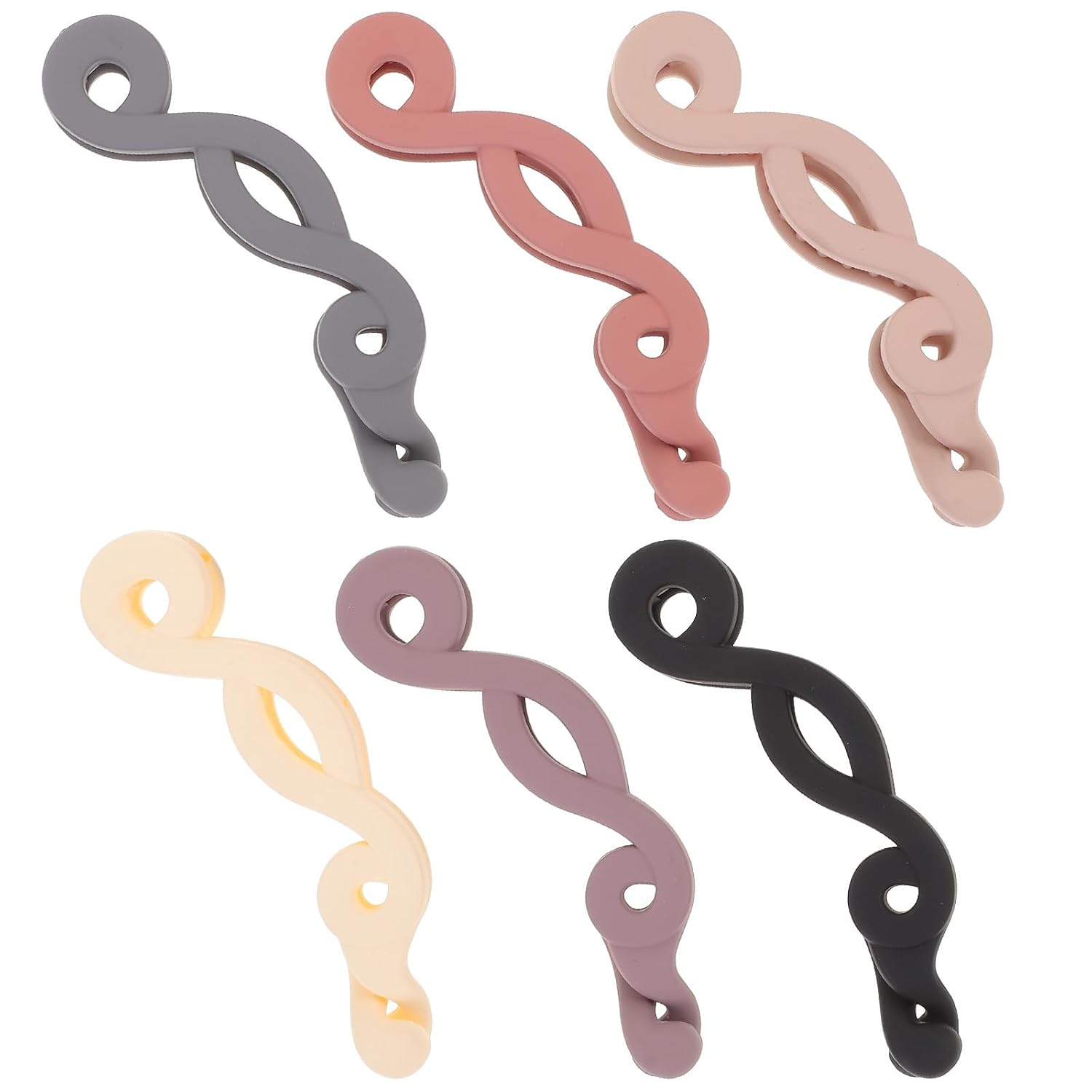 ULTECHNOVO 6 Pcs Music Note Banana Hair Clips Set with Multi-color Decorative Clips for Women, Small Hair Accessories for Party and Daily Styling